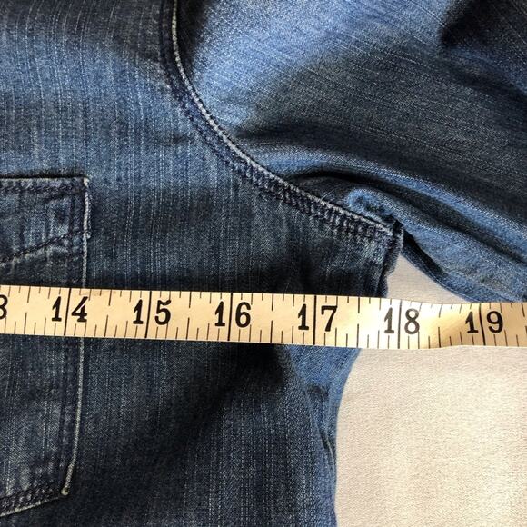 Bullhead Black CA Trading Co Denim Button Front Long Sleeve Shirt Classic Fit - Picture 8 of 16